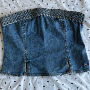 Tommy Hilfiger Quilted Denim Tube Top
